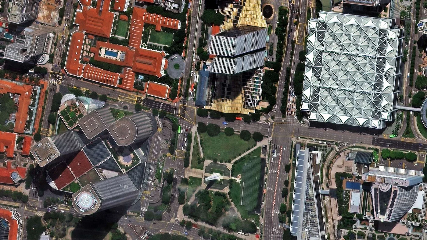Satellite imagery of Singapore