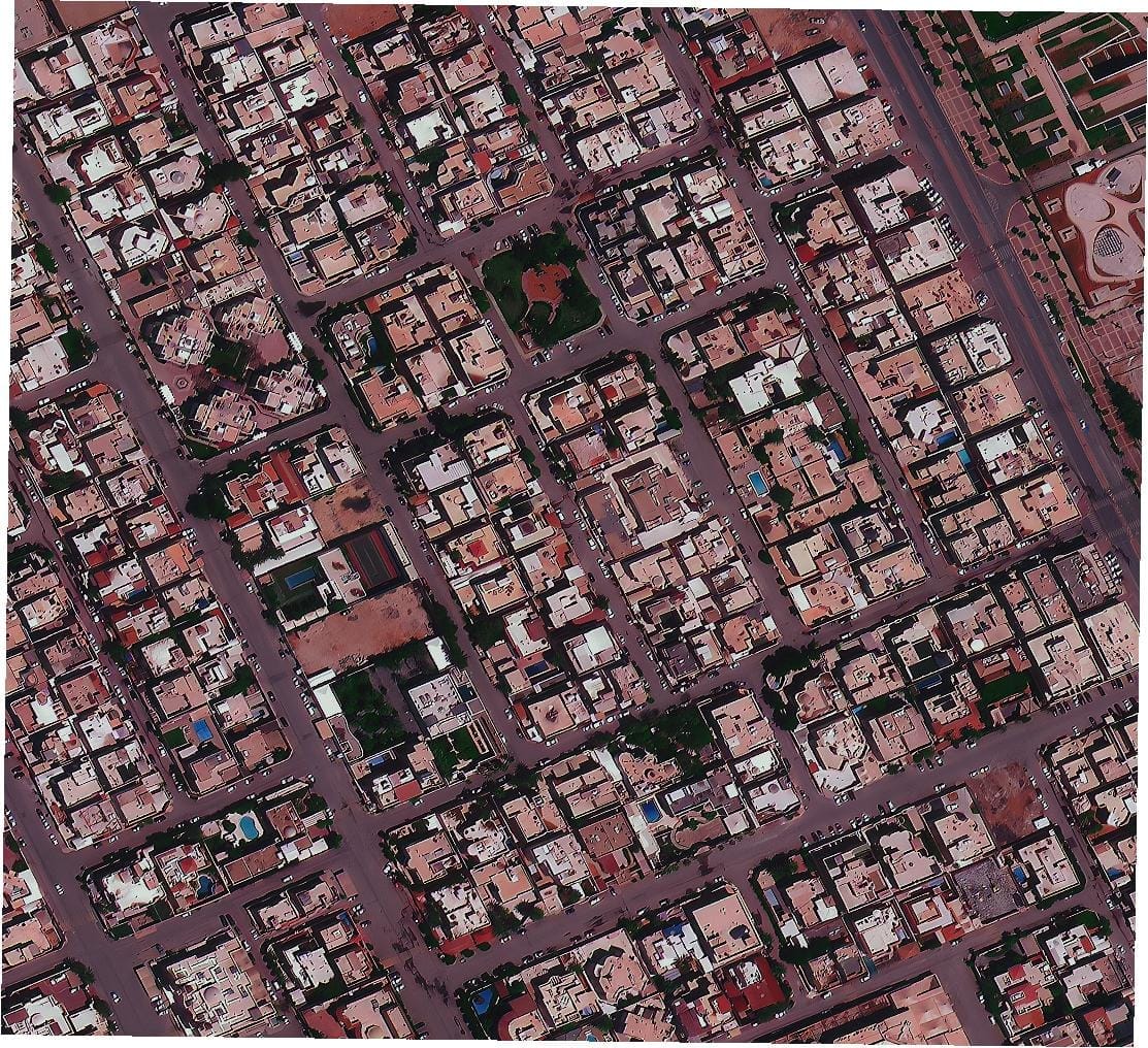 50cm resolution satellite imagery of Riyadh used for urban planning and infrastructure monitoring