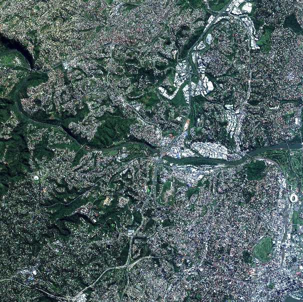 Satellite imagery of South Africa