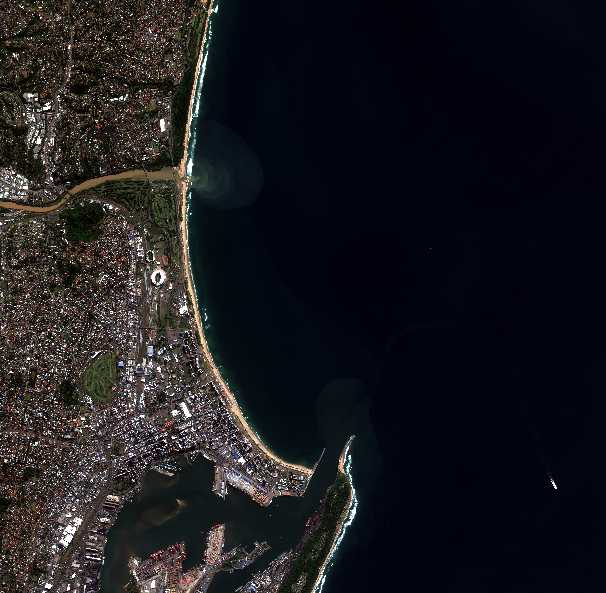 High-resolution satellite image of Durban Harbour, South Africa