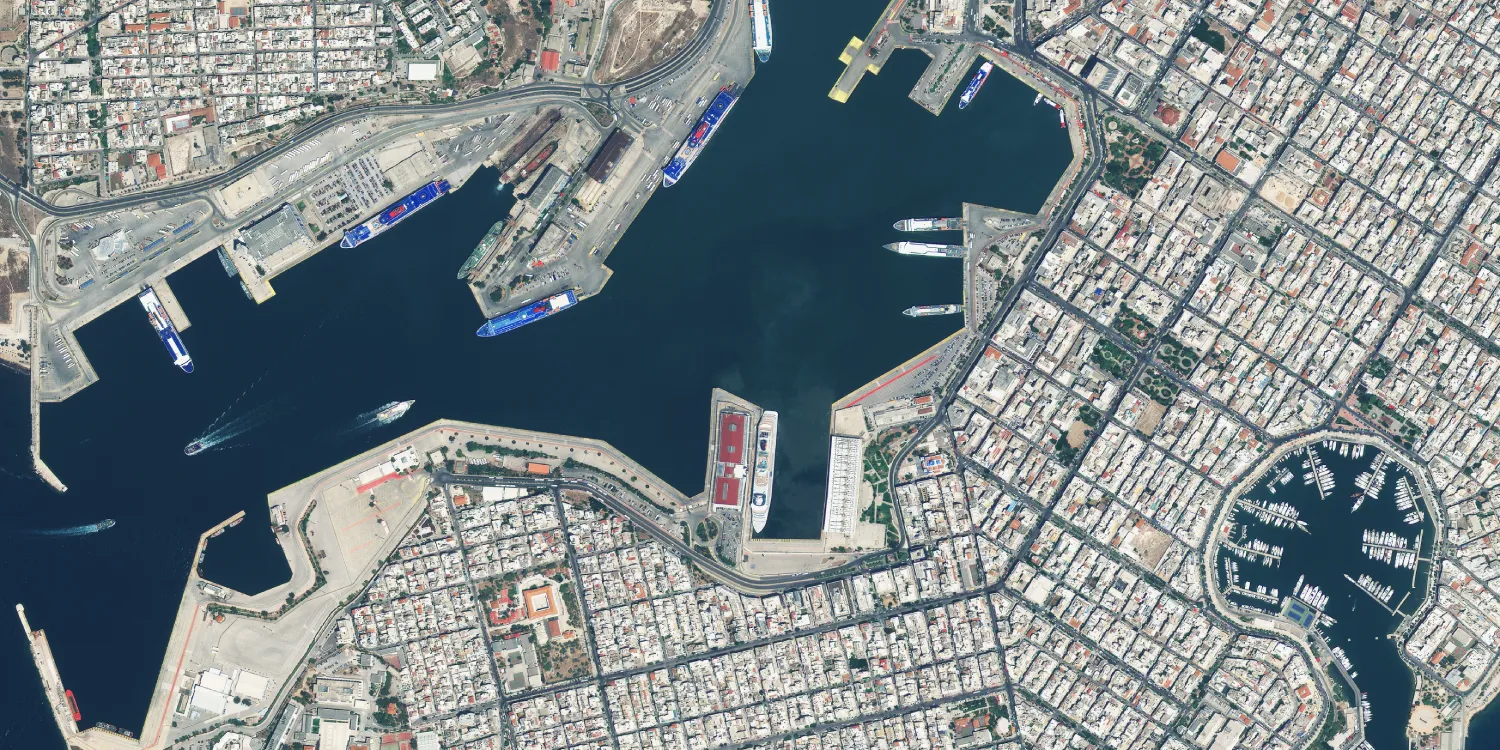 Satellite imagery of Greece